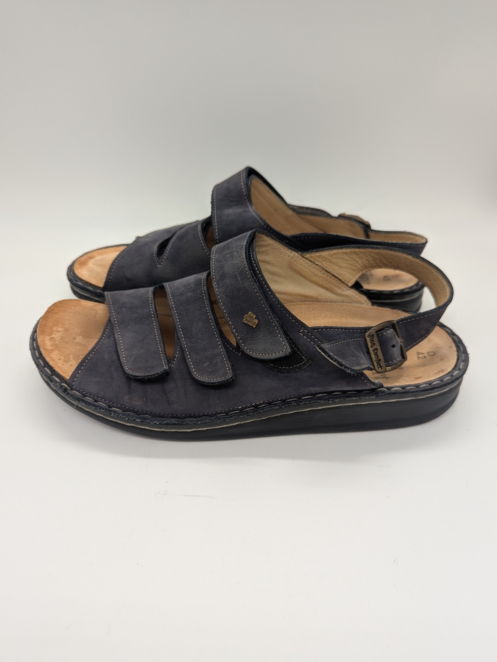 Finn Comfort Germany Leather Velcro Strap Women's Sandals EU 42 Minimalist Boho